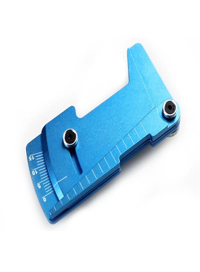 KingVal Metal Adjustable Ruler 15 Degrees RC Car Wheel Tire Camber Gauge Height Measuring Tool Compatible with 1/10 RC Car (Blue) - Image 1